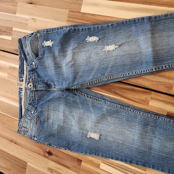 Mudd Light Wash Distressed Skinny Jeans - Womens/Juniors Size 7 - Picture 7 of 8